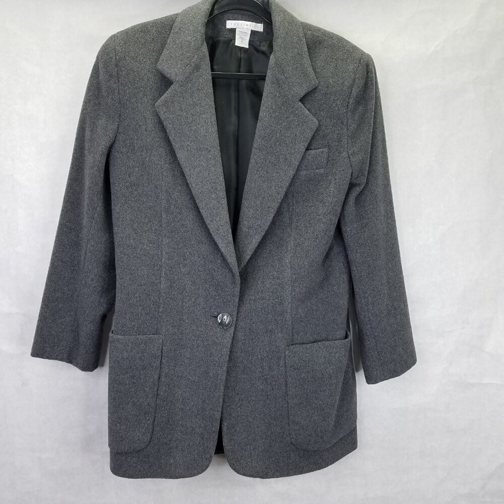 The Limited Pea Coat Women's M Wool Cashmere Gray Lined Classic Career Overcoat